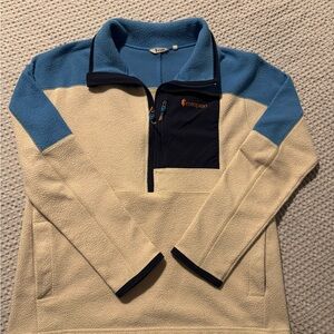 Cotopaxi Women’s Blue and Cream and Blue Quarter Zip